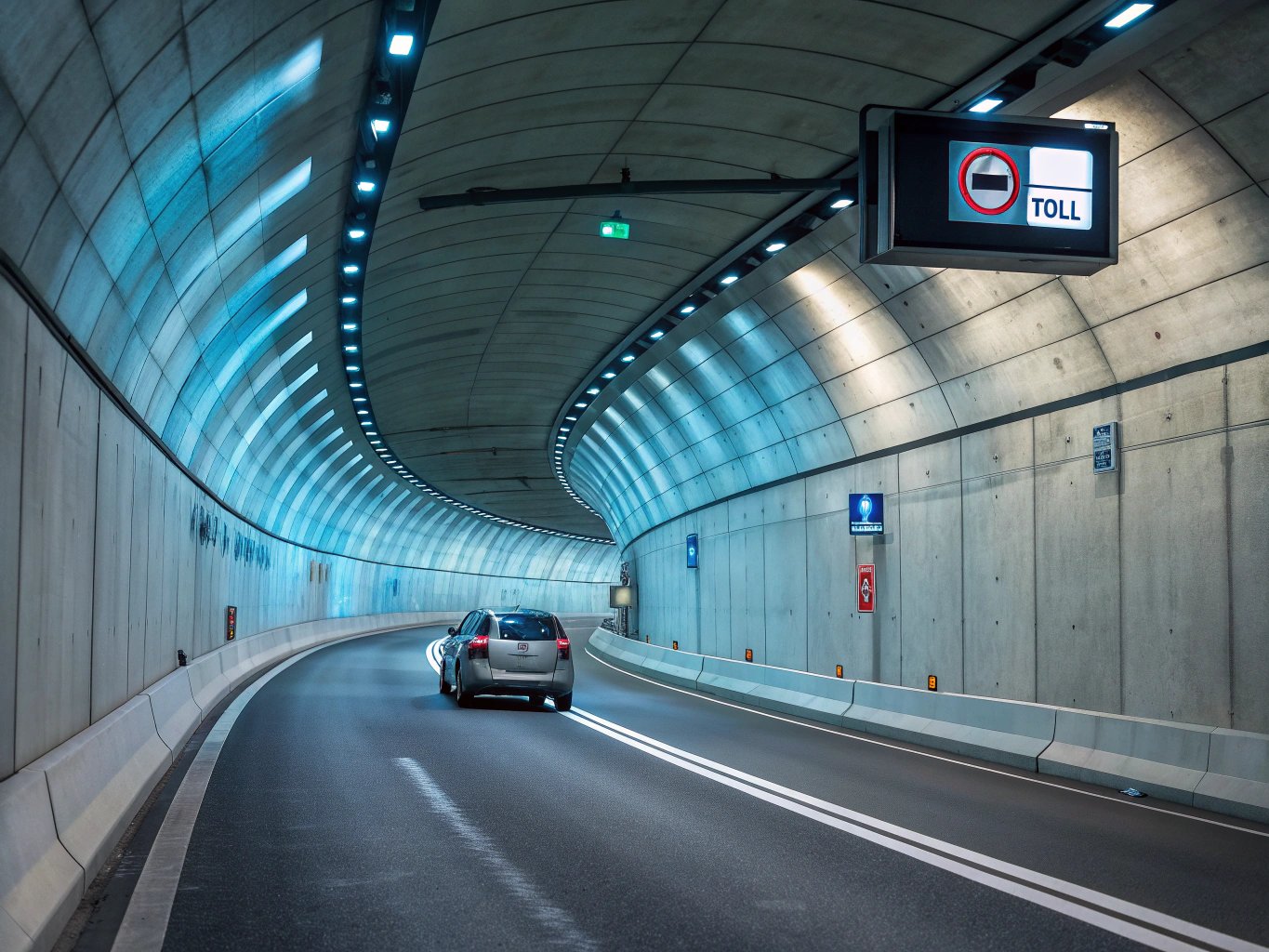 Toll Tunnel Illustration